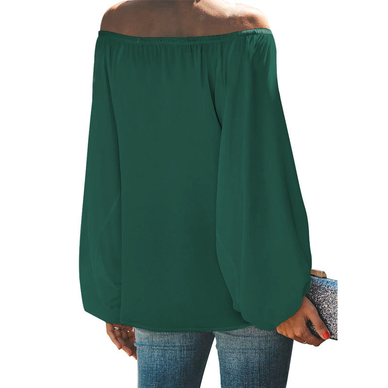 Casual Off The Shoulder Long Sleeves Blouses Shirts