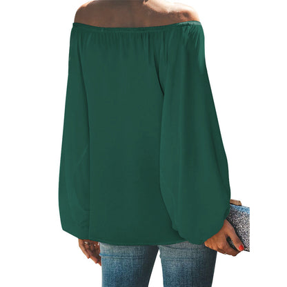 Casual Off The Shoulder Long Sleeves Blouses Shirts