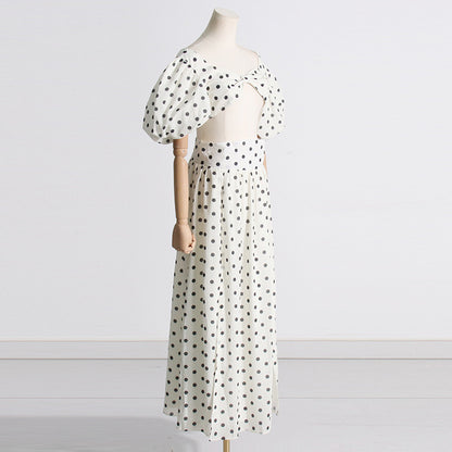 Designed Puff Sleeves Short Tops and Split Skirts Suits