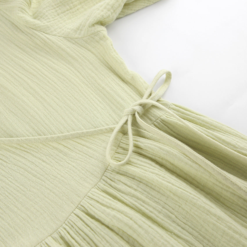 Elegant Cotton Summer Short Sleeves Midi Dresses