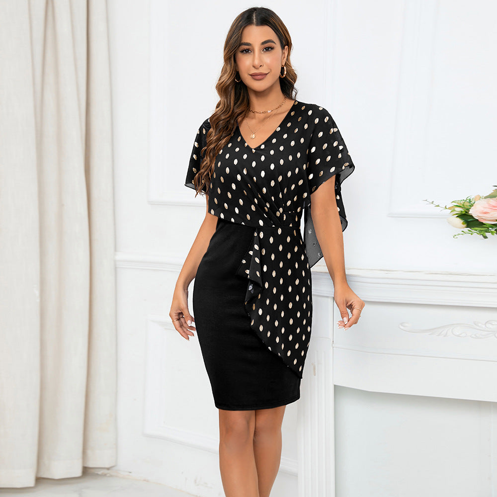 Casual Chiffon Polka Dot Print Party Dresses