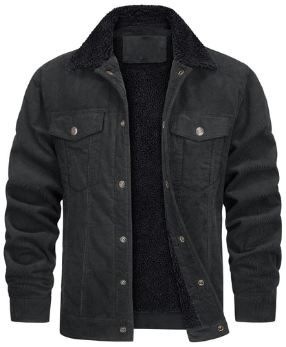 Casual Winter Long Sleeves Velvet Jacket Coats for Men