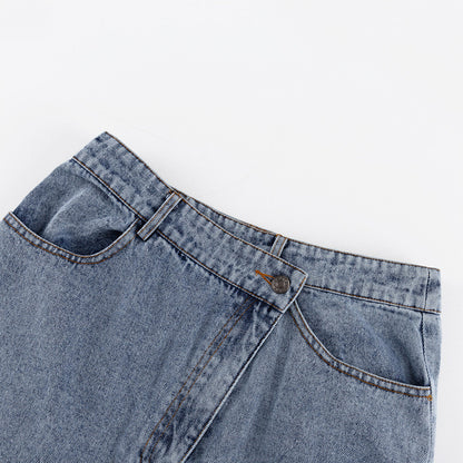 Fashion High Waist Split Front Denim Sheath Skirts