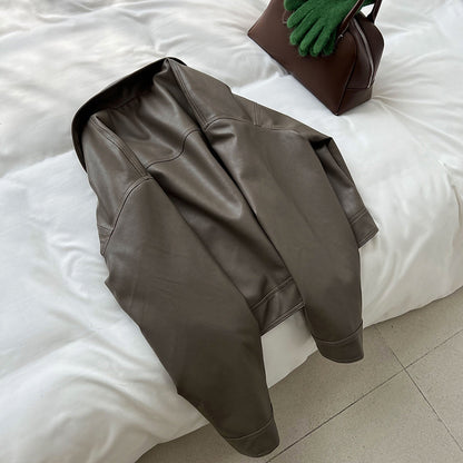 Classy PU Leather Motorcycle Jackets Coats