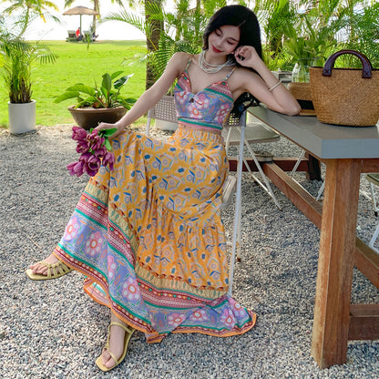 Designed Summer Holiday Tank Tops & Skirts