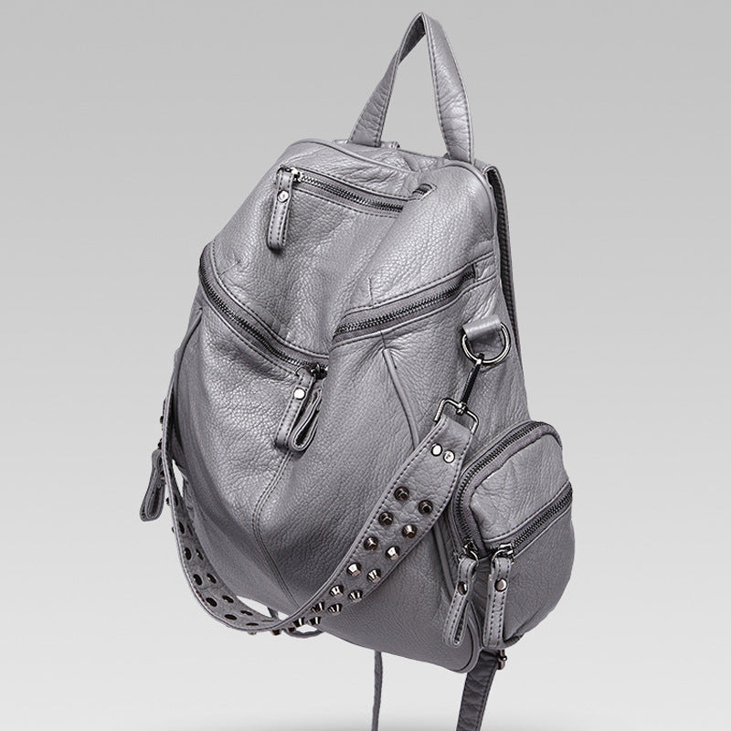 Fashion Rivet Large Storage PU Backpacks