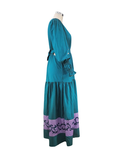 Fashion V Neck Long Sleeves Fall Dresses