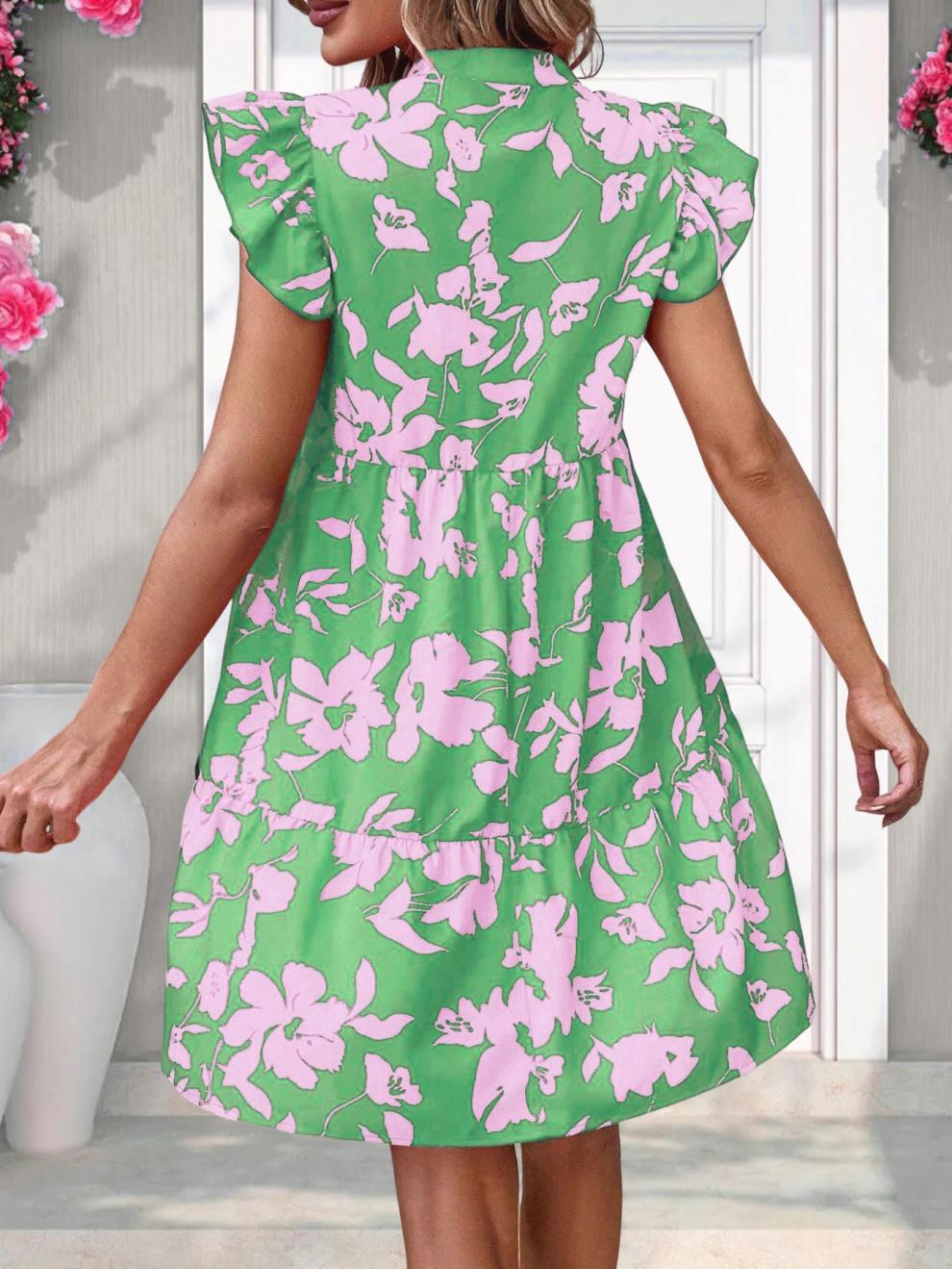 Casual Summer V Neck Short Dresses