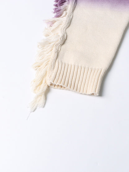 Designed  Fashion Coloring Tassels Knitted Sweaters