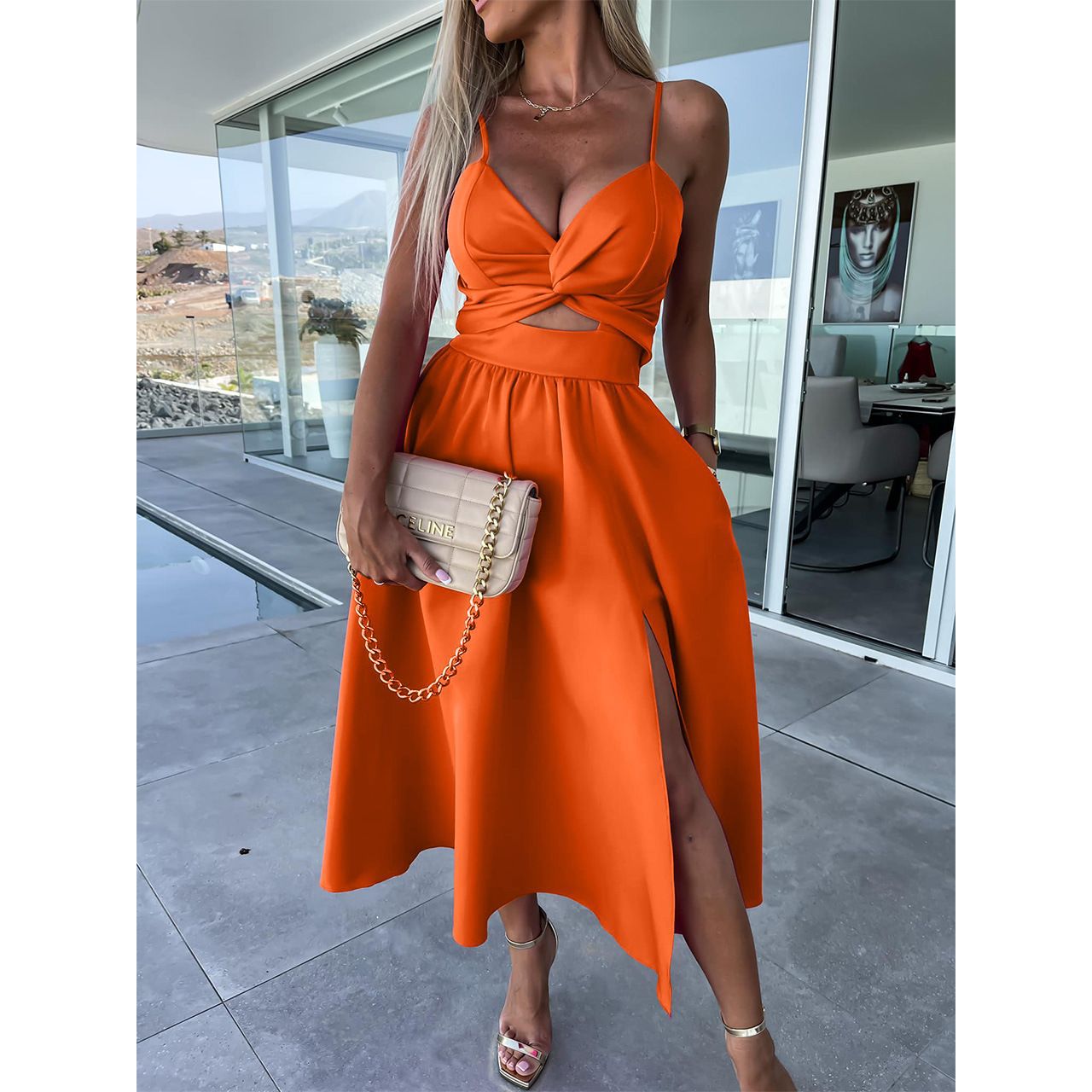 Elegant Midriff Baring Summer Dresses