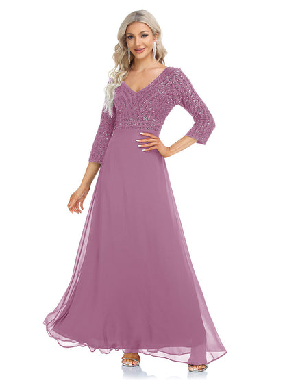 Elegant Chiffon A Line Evening Dresses/bridesmaid Dresses