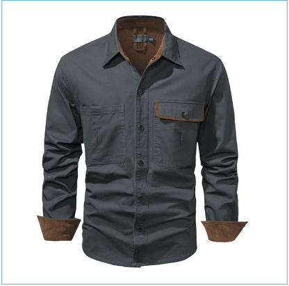 Casual Cotton Plus Sizes Long Sleeves Shirts for Men