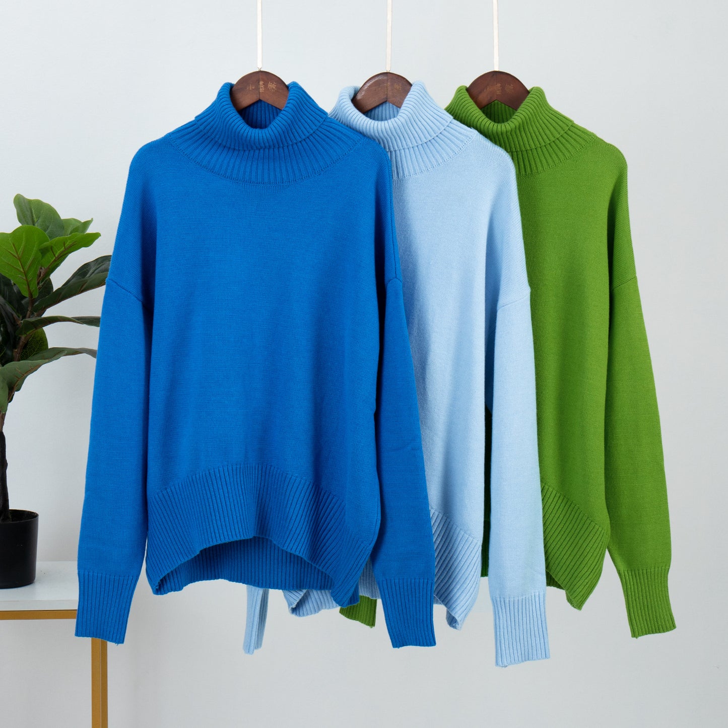 Classical High Neck Knitted Pullover Sweaters