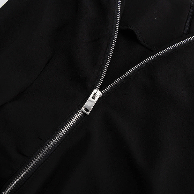 Sexy Designed Zipper Black Sheath Dresses