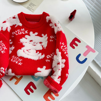 Lovely Knitted Kid's Pullover Sweaters