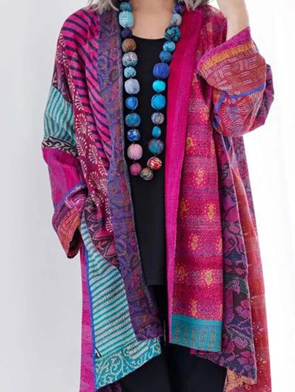 Vintage Cotton Linen Plus Sizes Women Coats