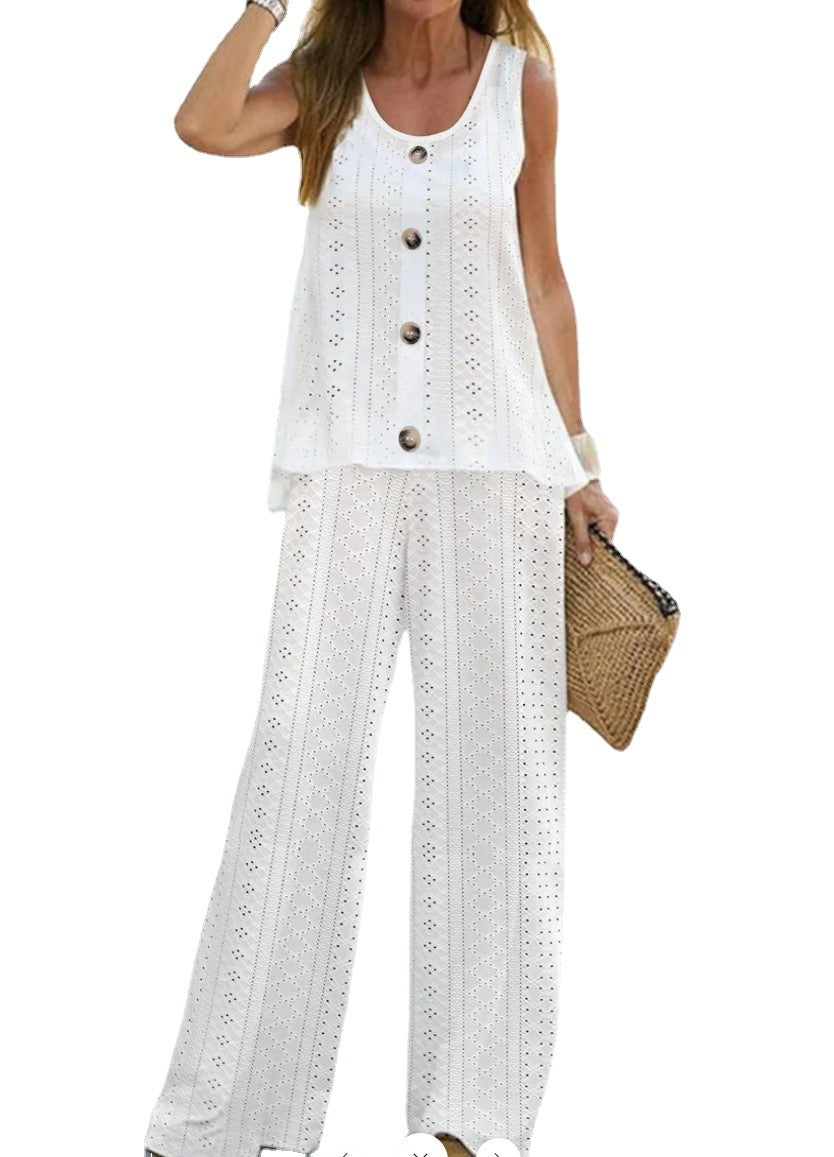 Summer Sleeveless Tank Tops & Pants Sets