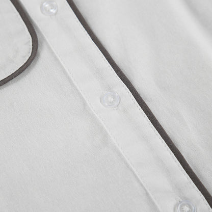 Fashion Cotton Linen Long Sleeves Shirts & Shorts