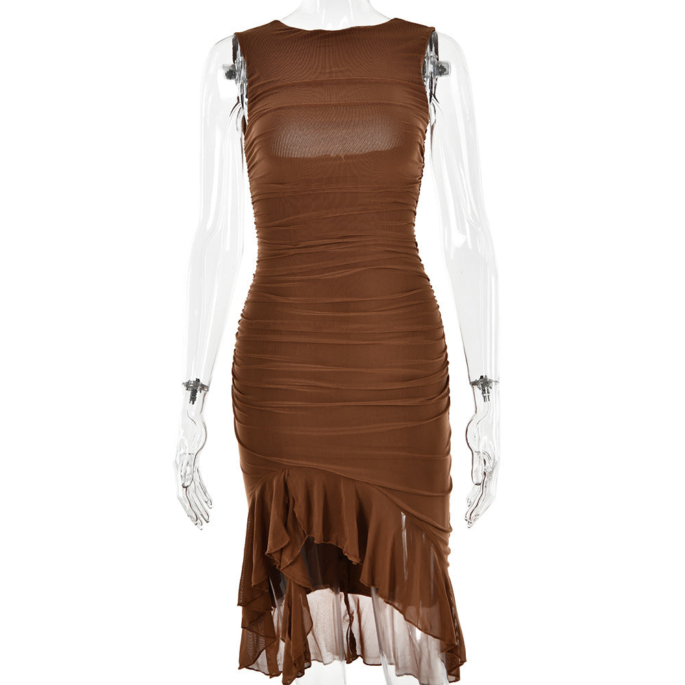 Sexy One Shoulder Summer Sleeves Sheath Dresses