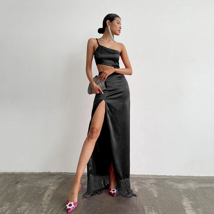 Summer Sexy Tassels Long Sheath Dresses for Party