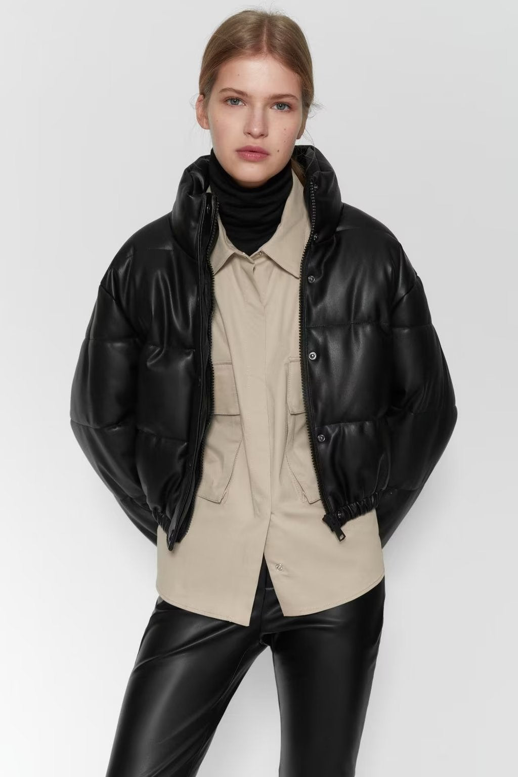 Casual Winter Pu Cotton Jackts for Women
