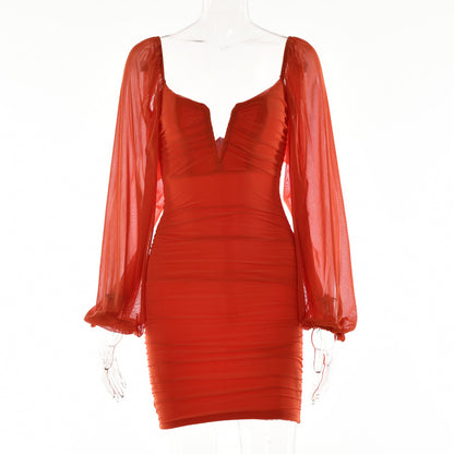 Sexy V Neck Summer Backless Mini Dresses