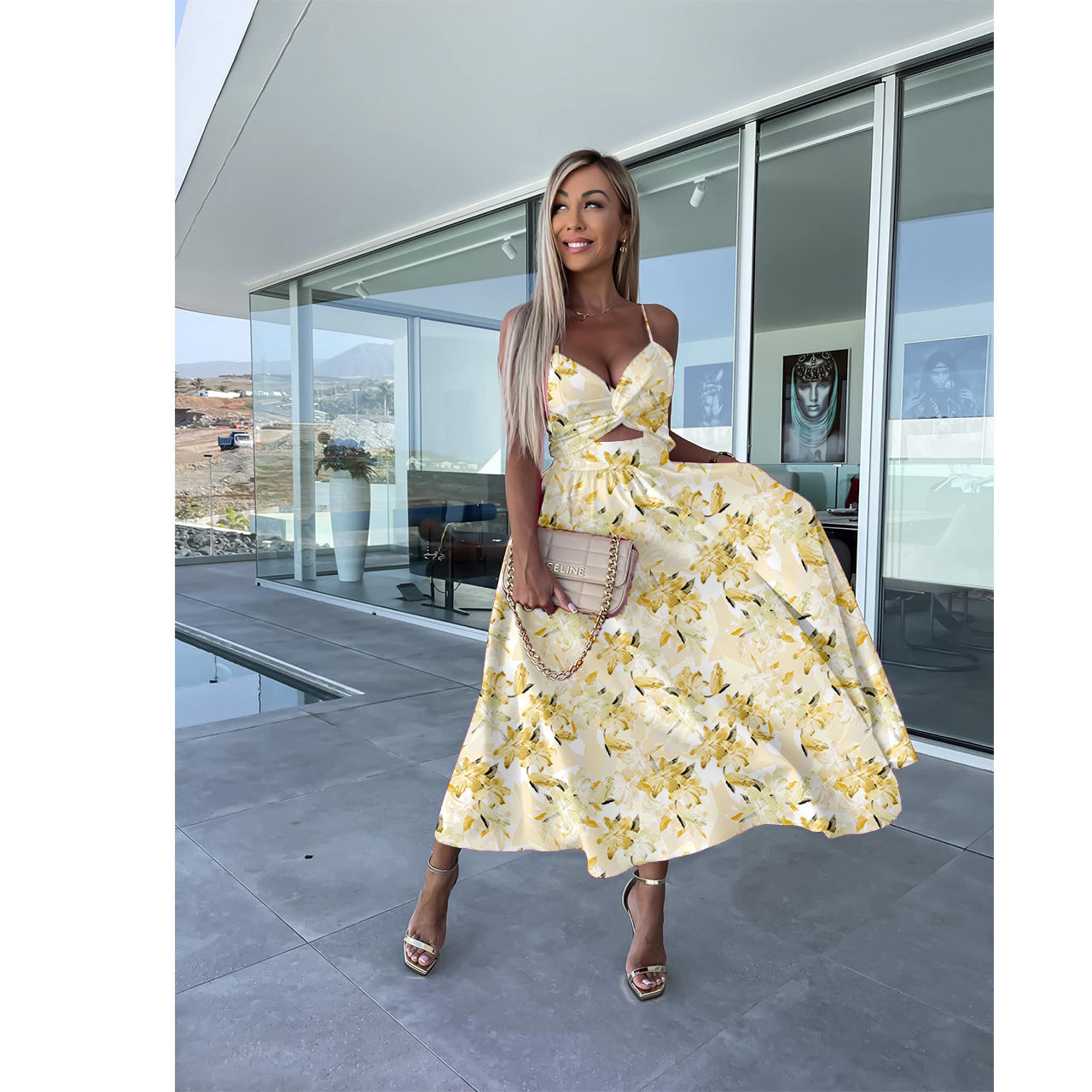 Elegant Midriff Baring Summer Dresses
