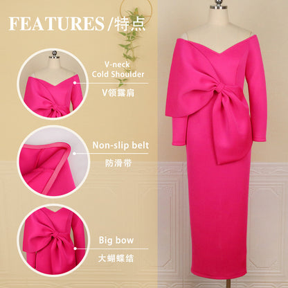 Sexy Bowknot High Waist Plus Sizes Party Dresses