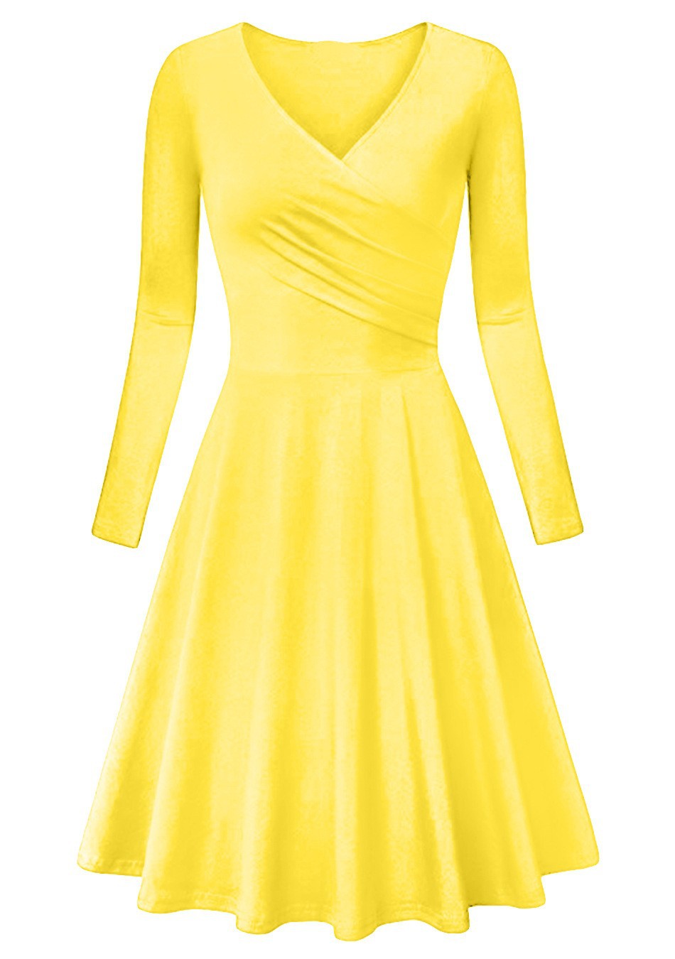 Elegant V Neck Long Sleeves Dresses