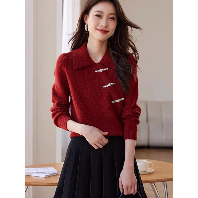Elegant Christmas Red Vintage Sweaters