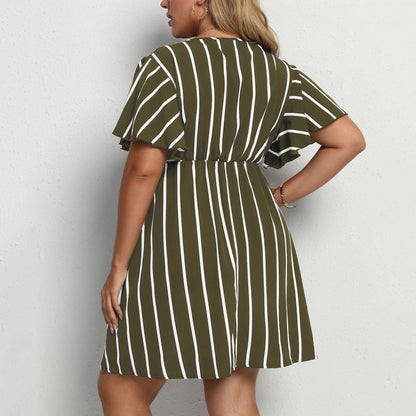 Casual Plus Sizes Boho Short Dresses