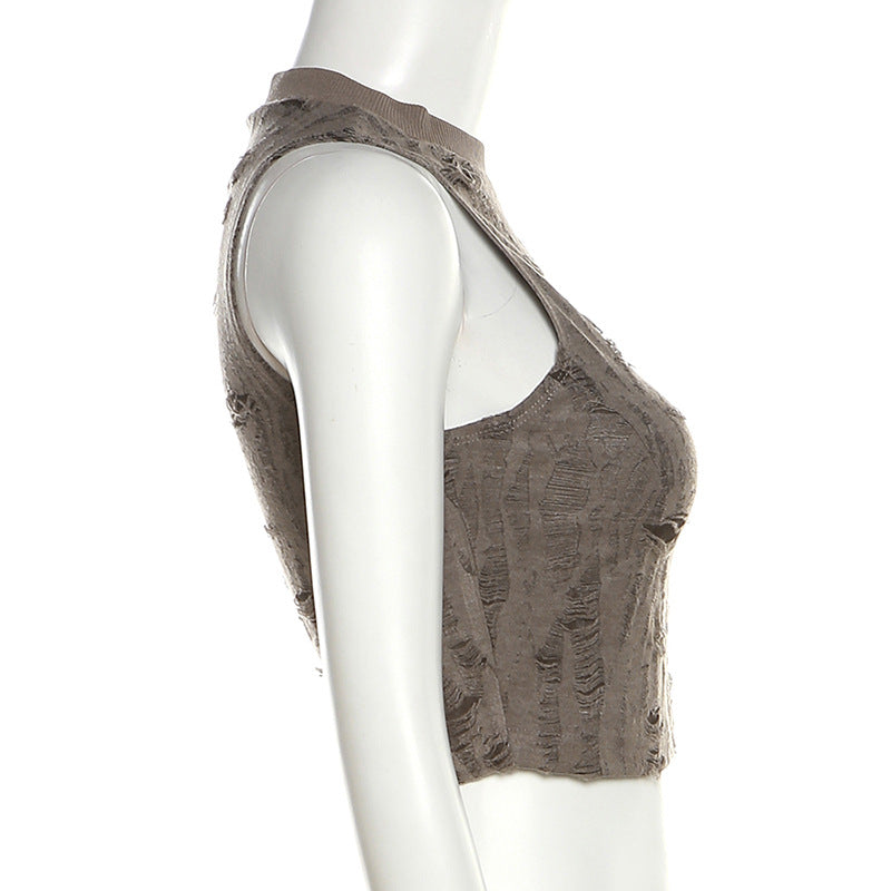 Sexy Summer Sleeveless Midriff Baring Tank Tops