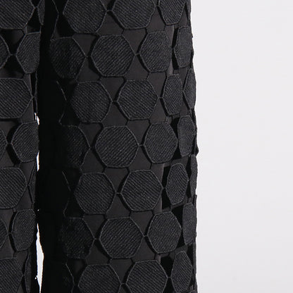 Designed Fashion Round Shaped Wide Legs Pants
