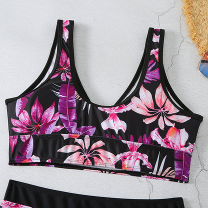 Sexy Floral Print  Summer Boxer Swimsuits