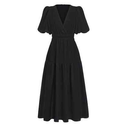Fashion V Neck Summer Long Dresses for Women