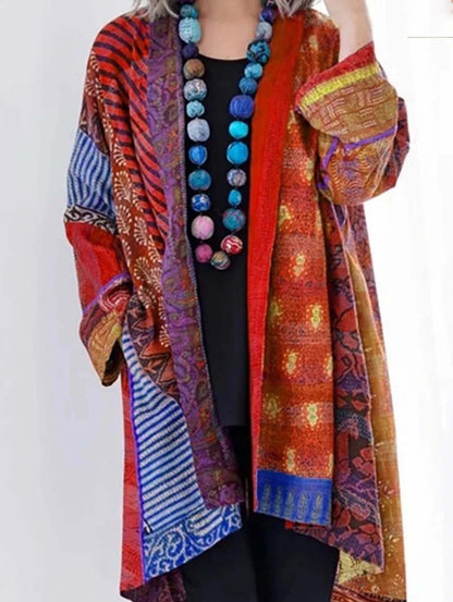 Vintage Cotton Linen Plus Sizes Women Coats