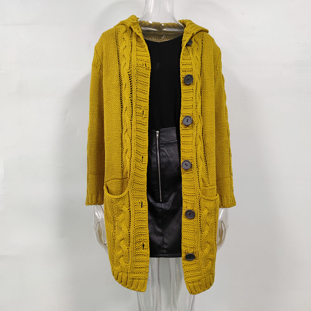 Women Winter Knitted Cardigan Overcoats