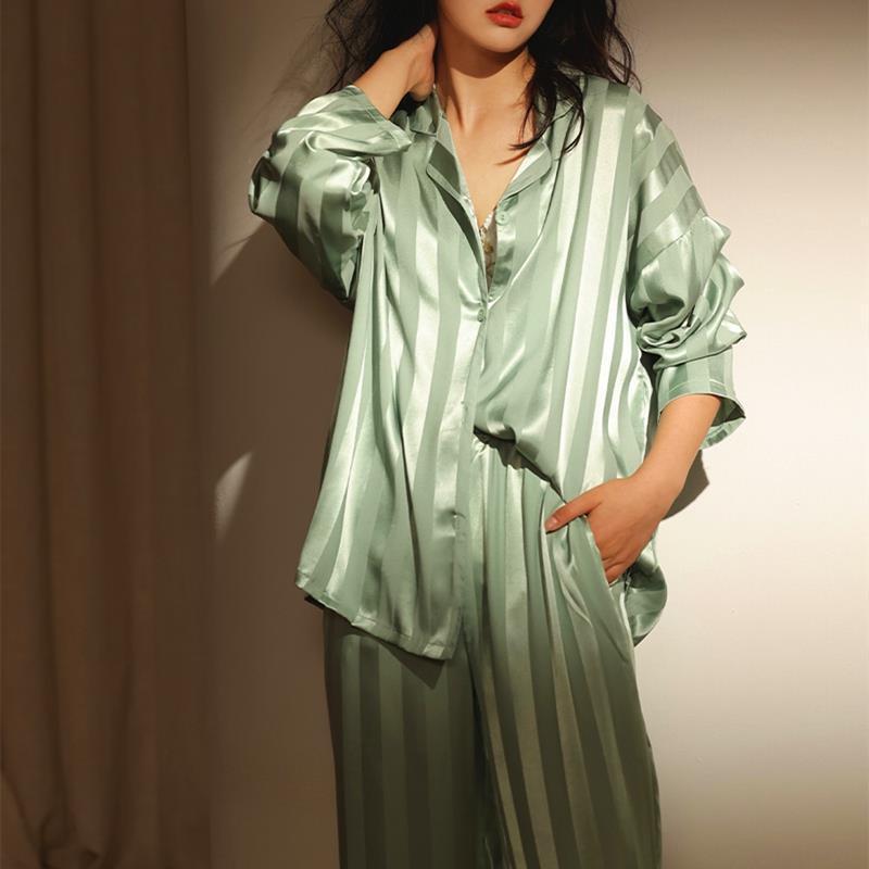 Causal Striped Summer Long Sleeves Homewear