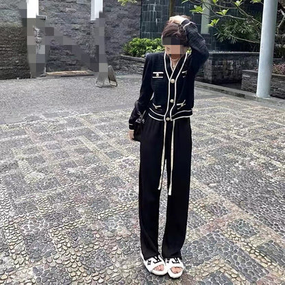 Vintage Two Pieces Knitted Suits for Women