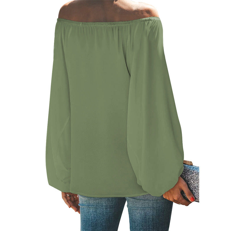 Casual Off The Shoulder Long Sleeves Blouses Shirts