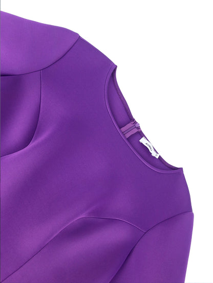 Designed Purple Plus Sizes Party Dresses