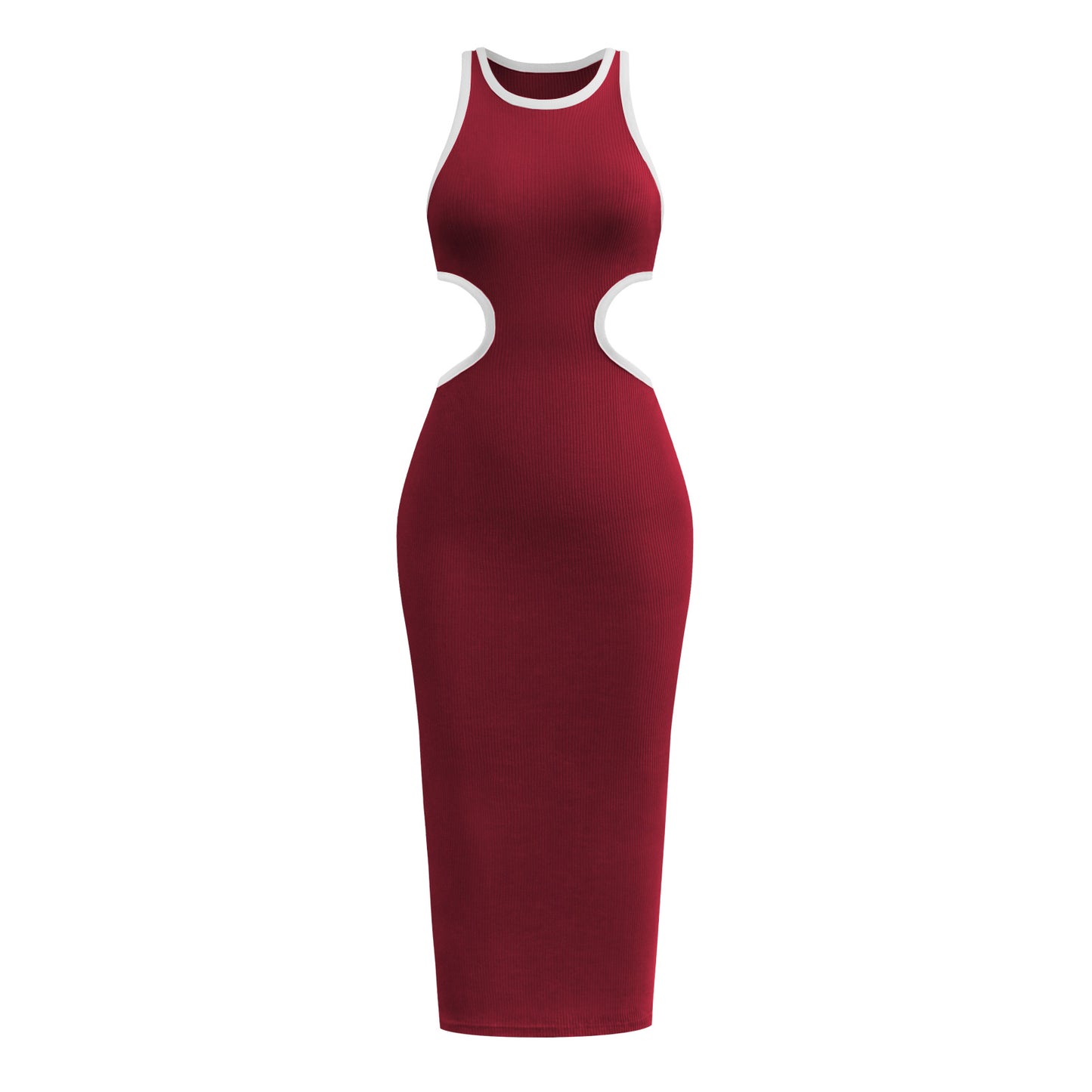 Sexy Backless Knitted Sheath Midi Dresses