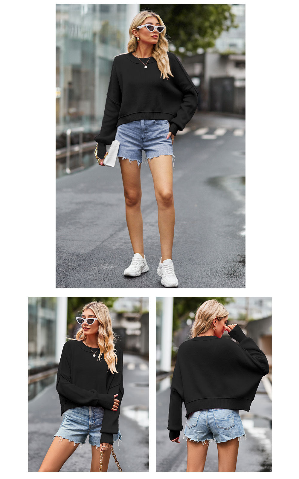 Fashion Round Neck Knitted Pullover Sweaters