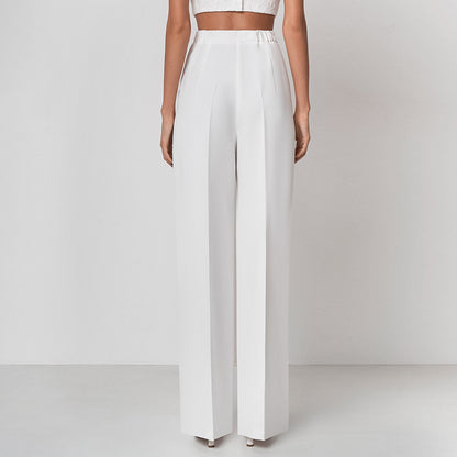 Fashion Elastic Waist Casual Pants