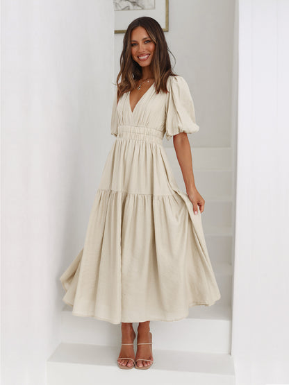 Summer V Neck Holiday Dresses for Women