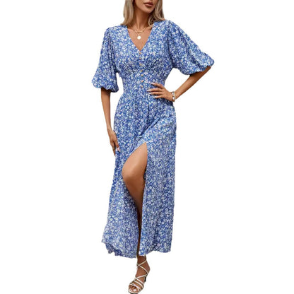 Casual V Neck Summer Bohemia Beach Dresses