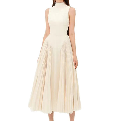 Elegant Round Neck Sleeveless A Line Dresses