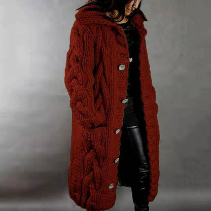Women Winter Knitted Cardigan Overcoats