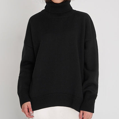 Fashion Turtleneck Knitted Loose Sweaters for Women