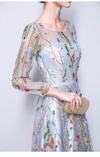Vintage Elegant Long Sleeves Evening Dresses